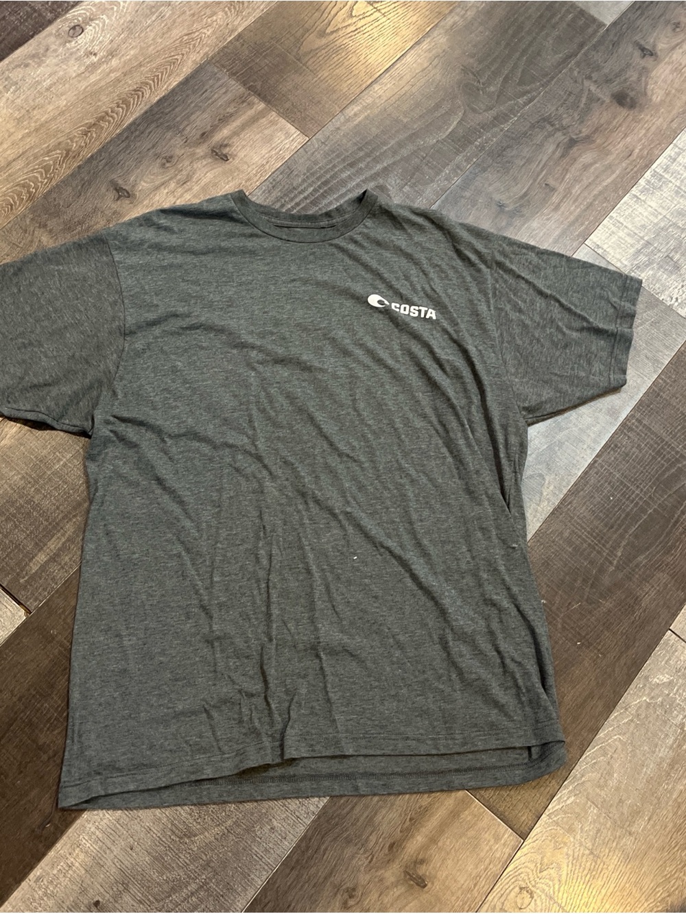 Costa Dark Heather Gray Logo Short Sleeve Tee - Picture 1 of 4